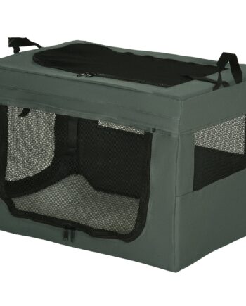 Transportkasse  Foldbar    Indgange  Indvendig Hynde  Til Hunde Og Katte Op Til   Kg 40 Cm  Grå