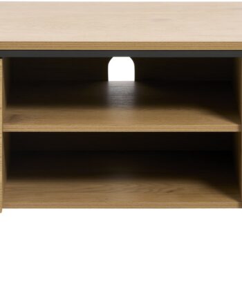 Tv-bord Nordique Design Cesura Natur Sort  Melaminbelagt Spånplade Og Jern  H55ã B155ã D45 Cm
