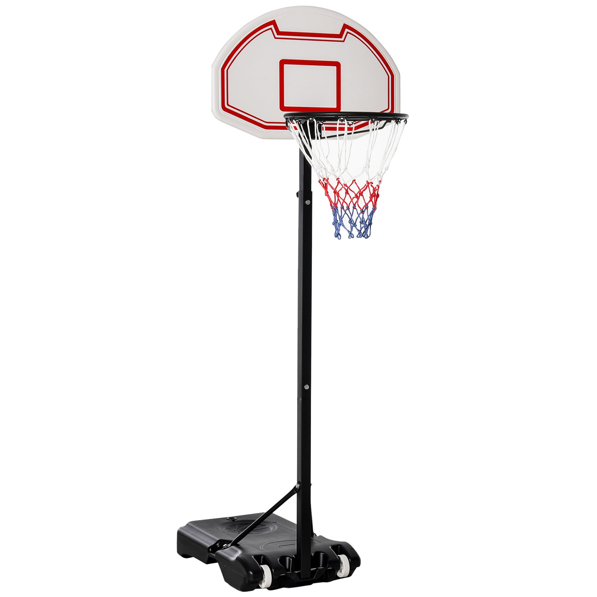 Udendørs Basketballkurv Med Hjul 155-210 Cm Højdejusterbar  Bærbar Basketballstander Med Hjul  Bærbar Basketballkurv Pe Stål