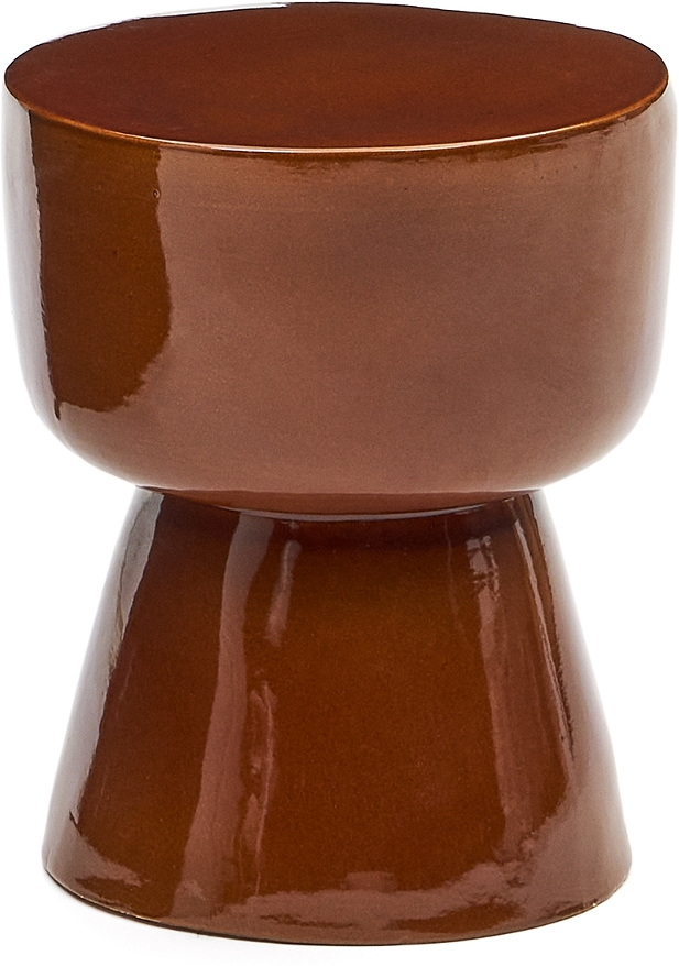 Udendørs Sidebord Kave Home Mesquida Terracotta Fibercement H45 5x36x36 Cm