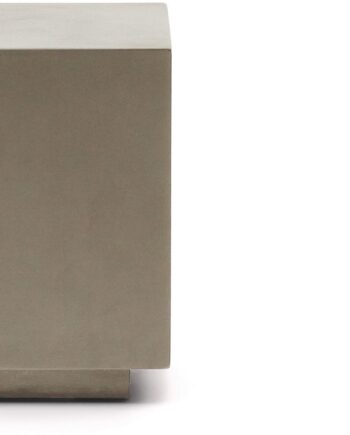 Udendørs Sidebord Kave Home Rustella Grå Fibercement ø35 H46 Cm