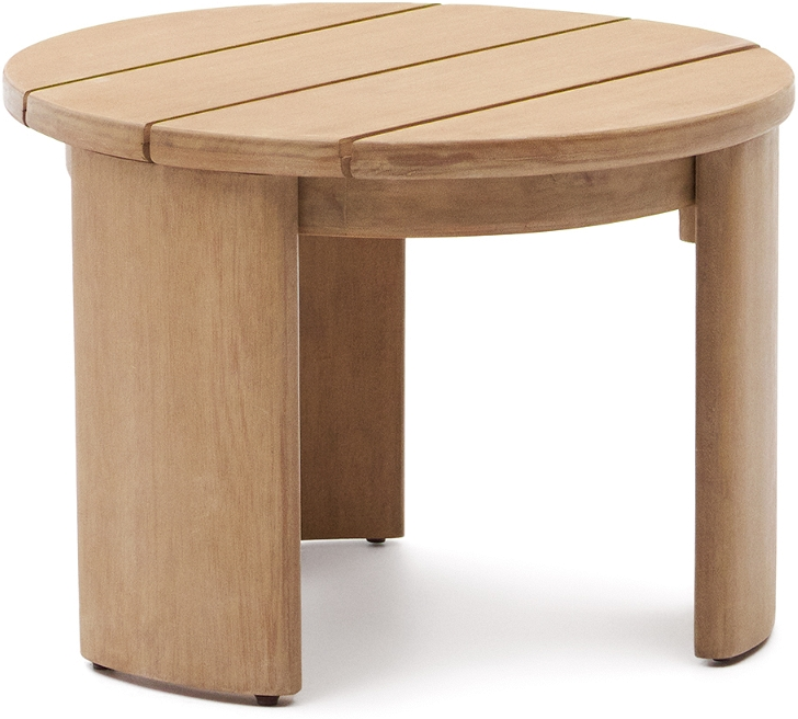Udendørs Sidebord Kave Home Xoriguer Massivt Fsc Eukalyptustræ H43x60x60 Cm Natur