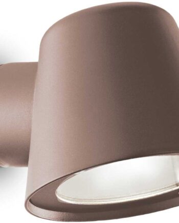 Udendørs Væglampe Ideal Lux Gas Kaffefarvet Aluminium Ip43 Gu10 H9 5ã B11 5ã L15 Cm