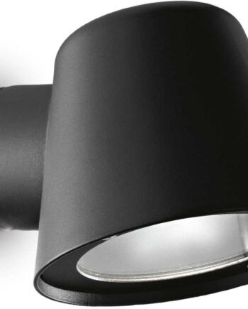 Udendørs Væglampe Ideal Lux Gas Sort Pulverlakeret Aluminium Ip43 Gu10 H9 5ã B11 5ã L15 Cm