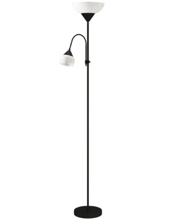 Uplight  Mor Og Barn Gulvlampe  Høj Lampe Med   Farvetemperaturer Og Fleksibel Svanehals  Sort