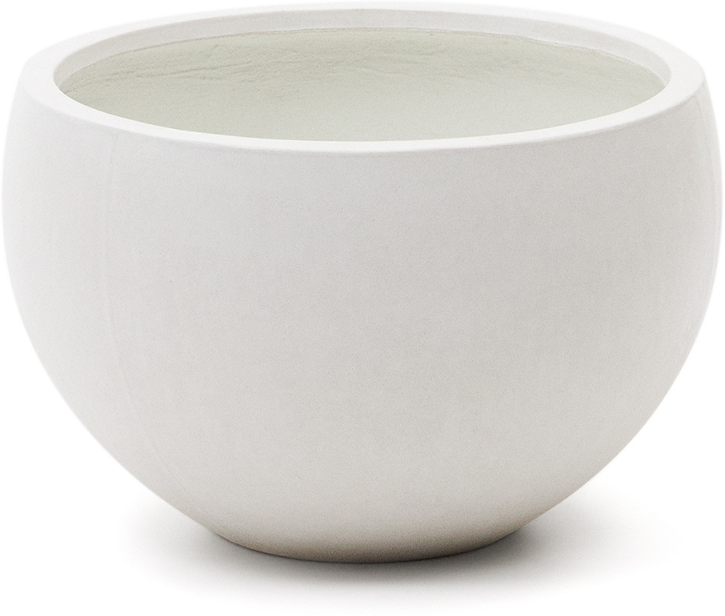 Urtepotte Kave Home Grau Hvid Cement Og Glasfiber ø56ã 36 Cm Vejrbestandig Nordisk Indendørs Udendørs