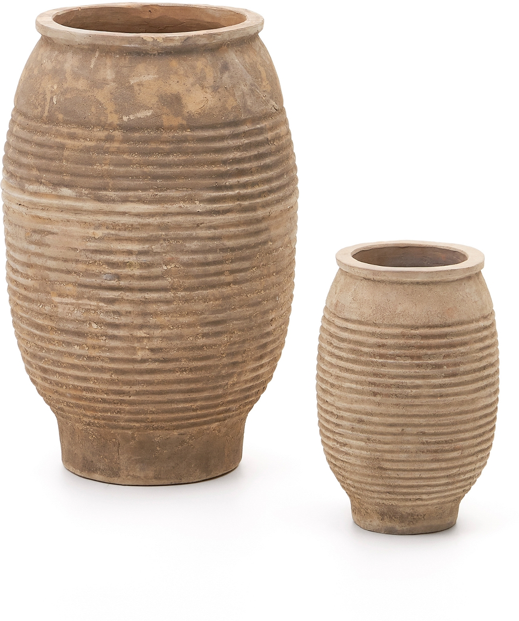 Urtepottesæt   Stk Kave Home Llonga Terracotta Vintage H87xø54 Cm