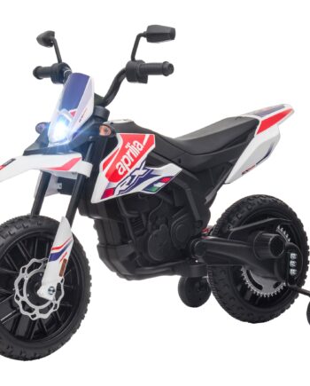 12v Børnemotorcykel Med Støttehjul  Led-lys  Musik  Usb  Elmotorcykel Til Drenge Og Piger  Hvid