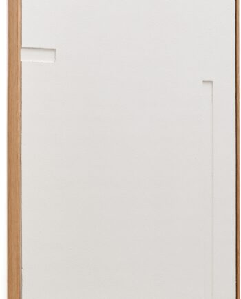 Vægbillede Med Ramme Kave Home Sefri   Hvid Geometrisk Relief 60x90 Cm