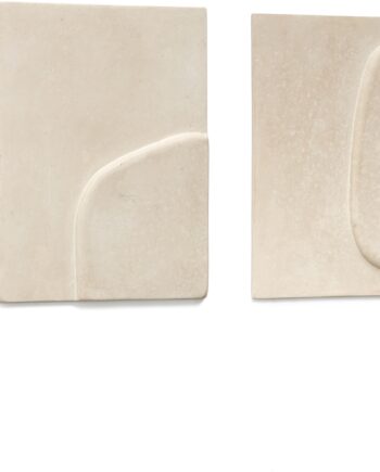 Vægkunst   Ramme Kave Home Mirta Sæt   Stk 100  Genbrugspapir Beige 29x39 Cm