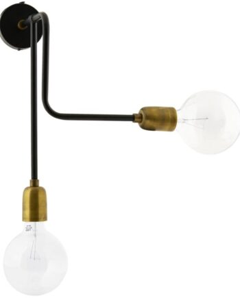Væglampe House Doctor Molecular Sort Jern Og Messing 18   30 Cm