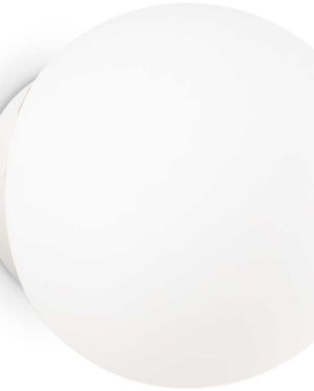 Væglampe Ideal Lux Mapa Bianco ø15 Cm Hvidt Glas