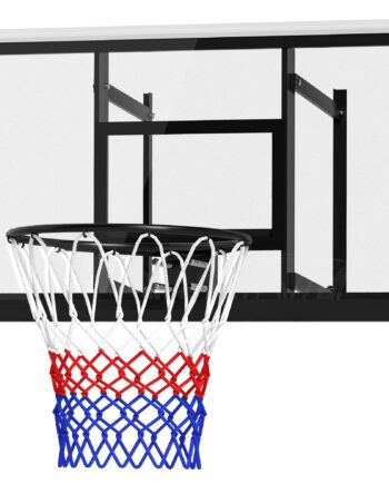 Vægmonteret Basketballkurv  Fjederbelastet Kurv  Brudsikker Bagplade  Sort