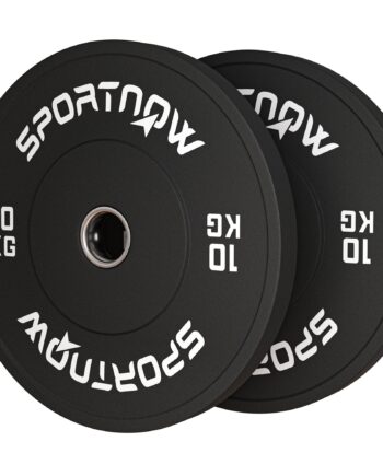 Vægtskiver      10 Kg  Olympisk Standard  Gummi  Lav Støj  Sort