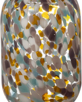 Vase Bloomingville Vidia Glasvase ø13   H18 Cm Orange Med Mosaikmønster
