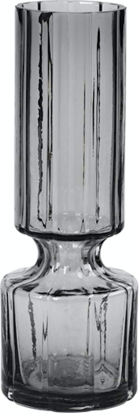 Vase Broste Copenhagen Hyacint   Sort Mundblæst Glas ø10   H28   Cm