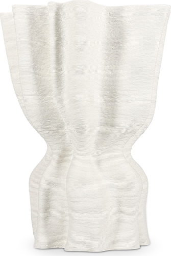 Vase Collection Vea Hvid Struktureret Stentøj Skulpturel Aflang Multishape H28 Cm