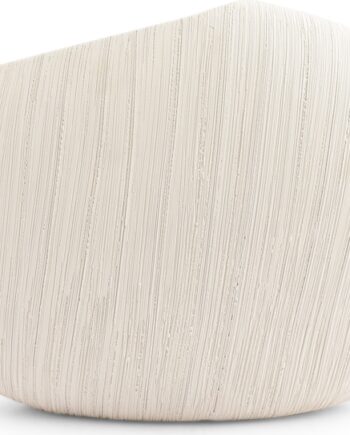 Vase     Collection Vico  Oval Stentøjsvase  Struktureret Keramik  Beige ø33   H21 Cm