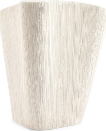 Vase     Collection Vico  Stentøj  Struktureret Overflade  Beige  ø28     H27 Cm