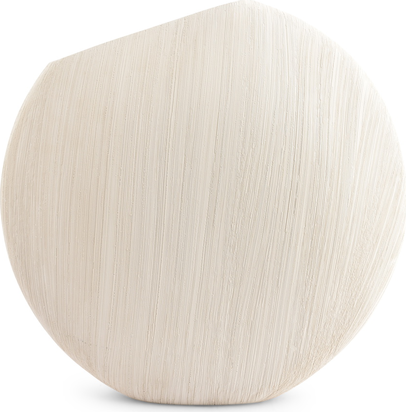 Vase Collection Vico ø40 H39 Cm Struktureret Stentøj Beige