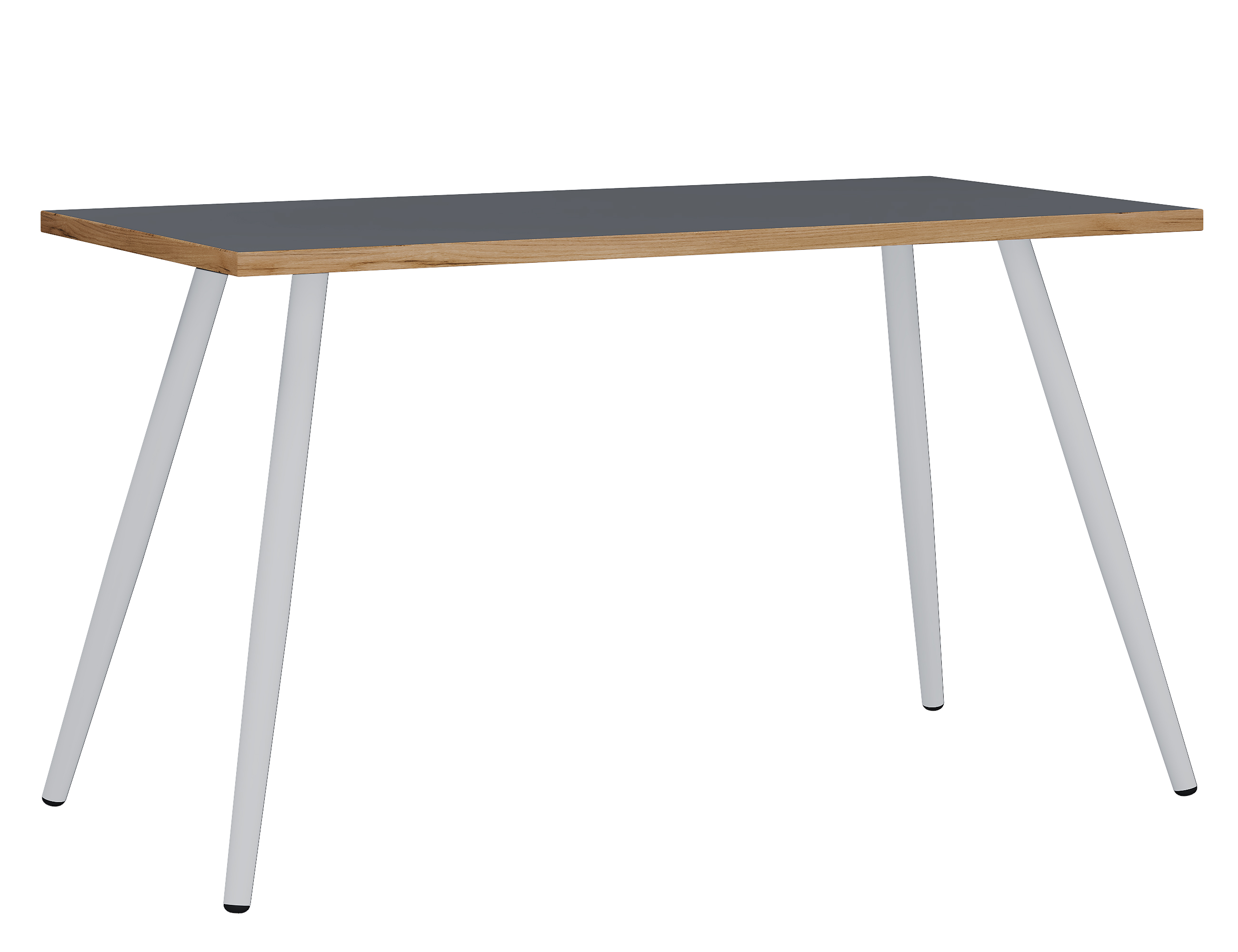 Vcm Nordic Salia Skrivebord  Rektangulær Antracitgrå Melamin  Natur Træ  Metal  138x50