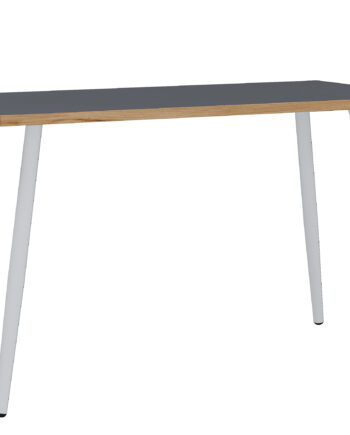 Vcm Nordic Salia Skrivebord  Rektangulær Antracitgrå Melamin  Natur Træ  Metal  110x50