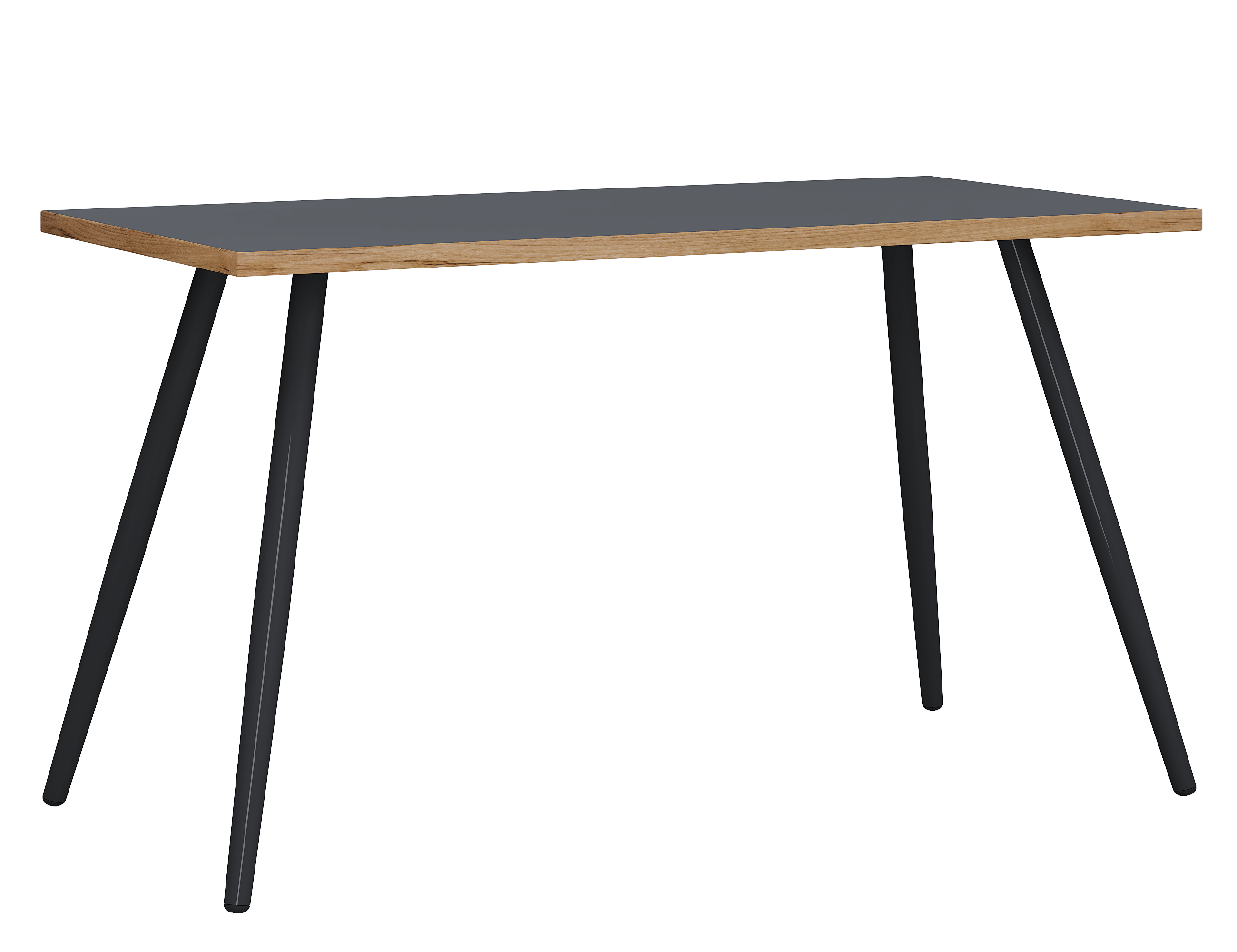 Vcm Nordic Salia Skrivebord  Rektangulær Antracitgrå Melamin  Natur Træ  Metal  110x80