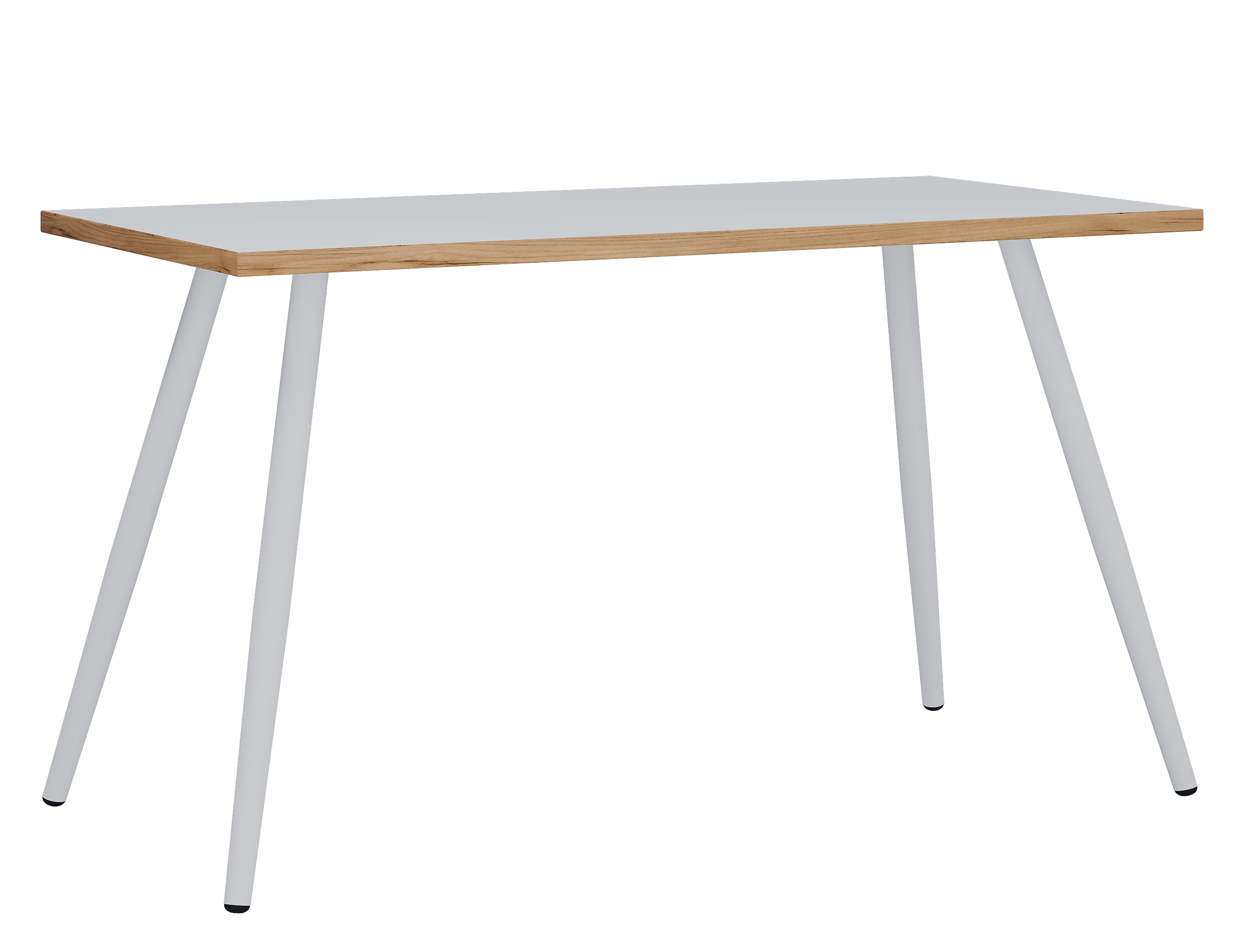 Vcm Nordic Salia Skrivebord  Rektangulær Hvid Melamin  Natur Træ  Metal  110x80