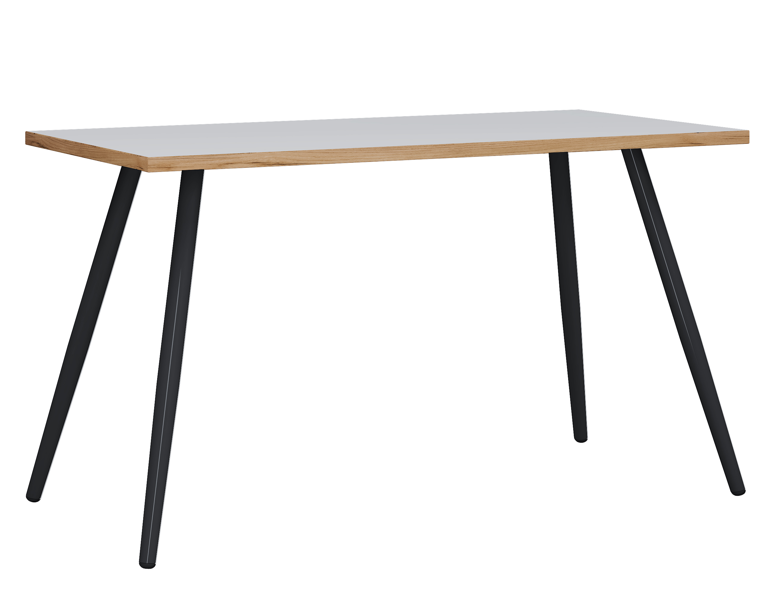 Vcm Nordic Salia Skrivebord  Rektangulær Hvid Melamin  Natur Træ  Metal  110x50