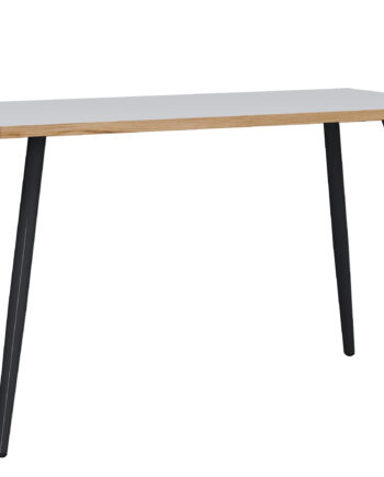 Vcm Nordic Salia Skrivebord  Rektangulær Hvid Melamin  Natur Træ  Metal  138x50