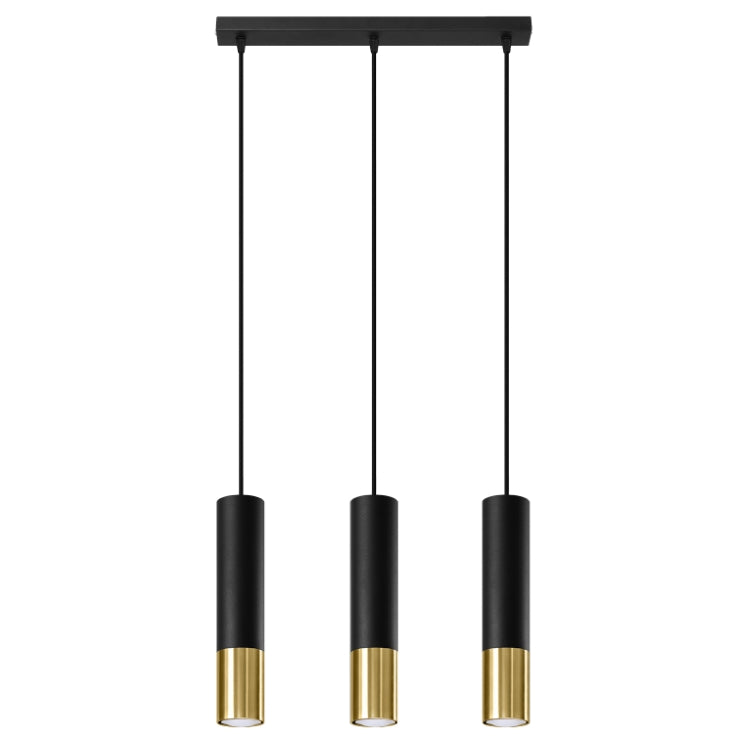 Vedhæng Lampe Loopez 3l Sort Guld