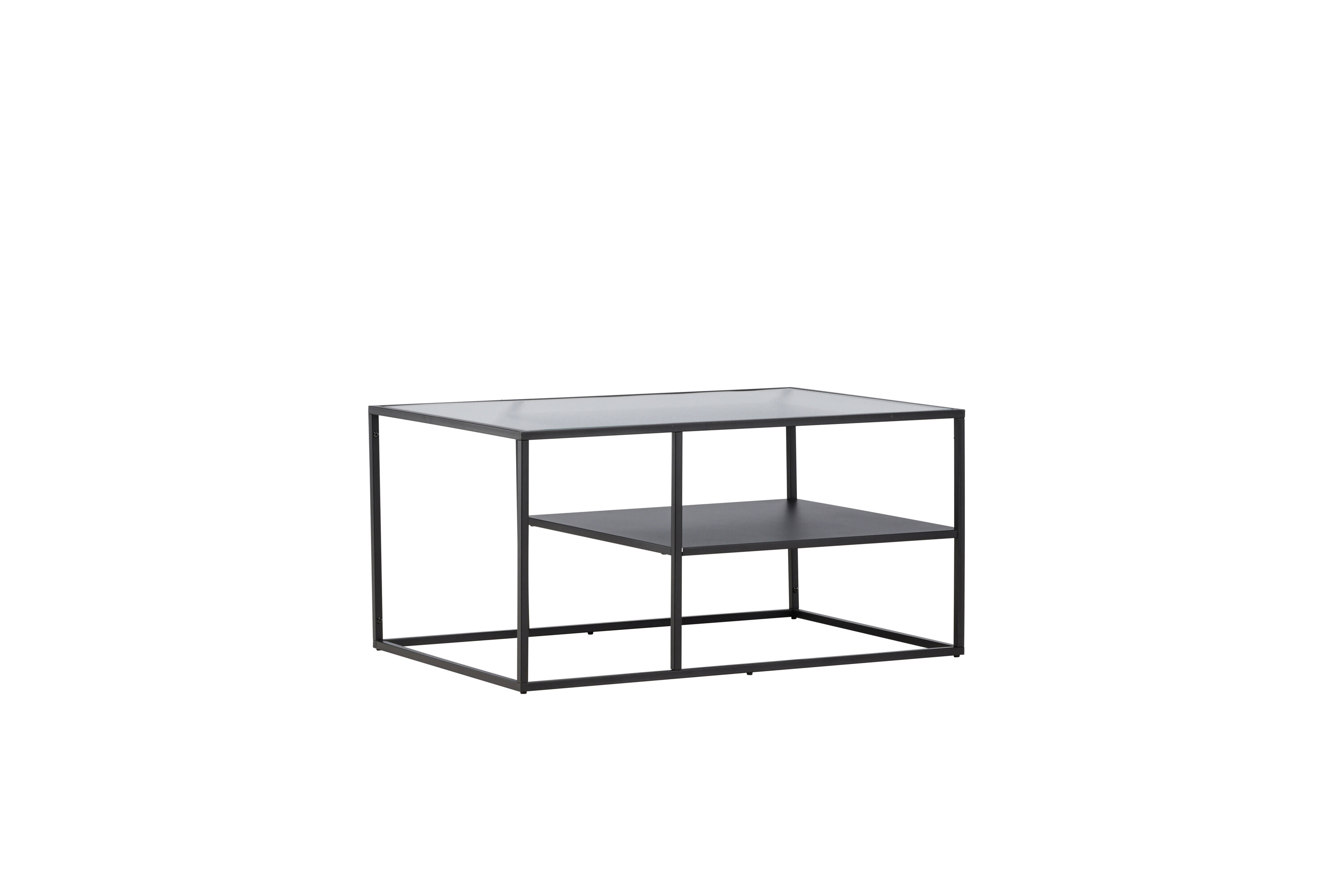 Venture Design Campinas Sofabord       Hylde Glas Og Sort Stål  90x60