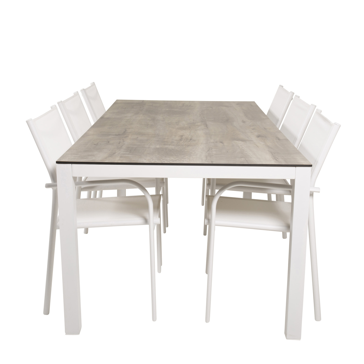 Venture Design Havesæt     Llama Bord  205x100  Og   Santorini Stole     Armlæn Laminat Alu