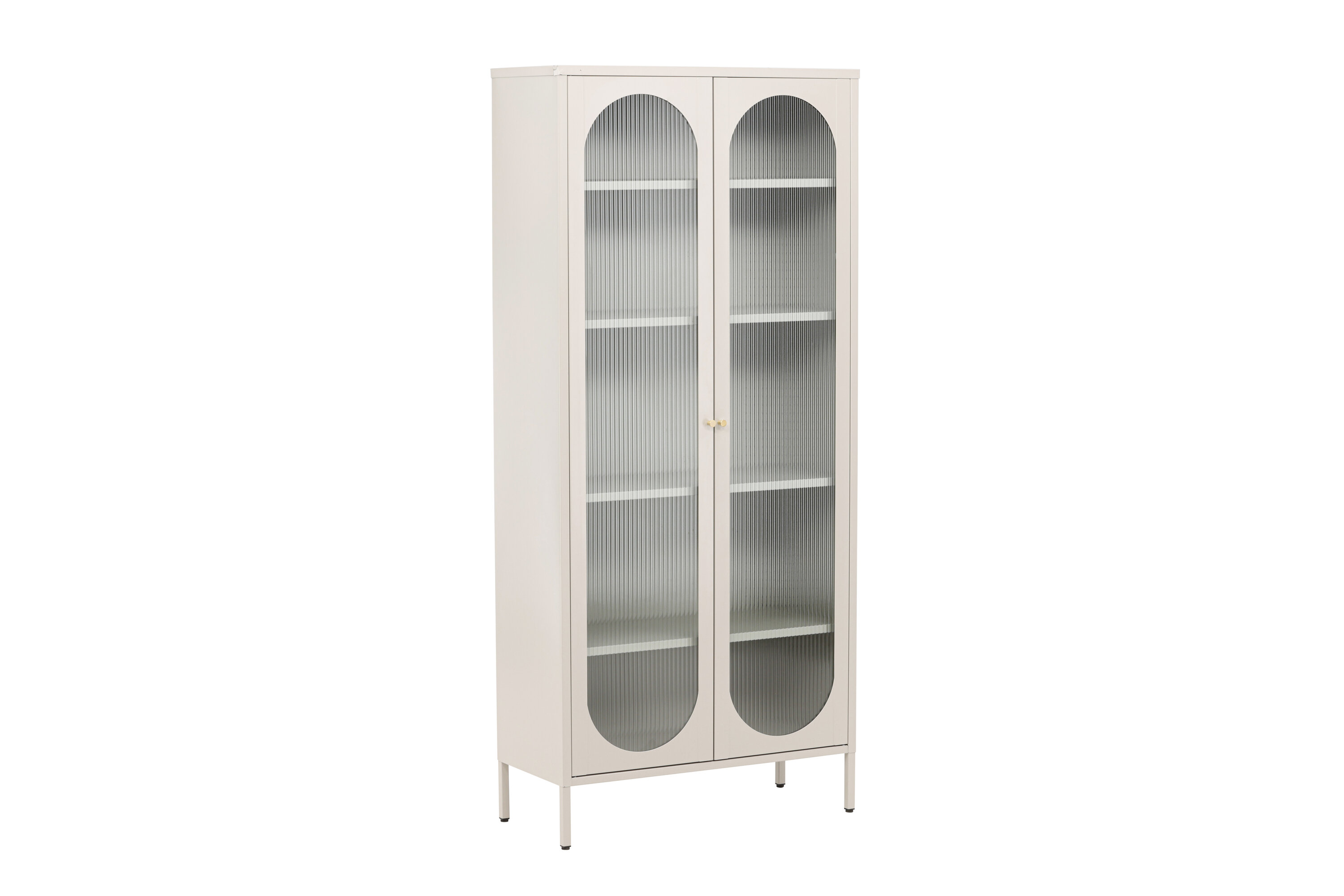 Venture Design Lima Skab       Låger Og   Hylder Glas Og Beige Stål