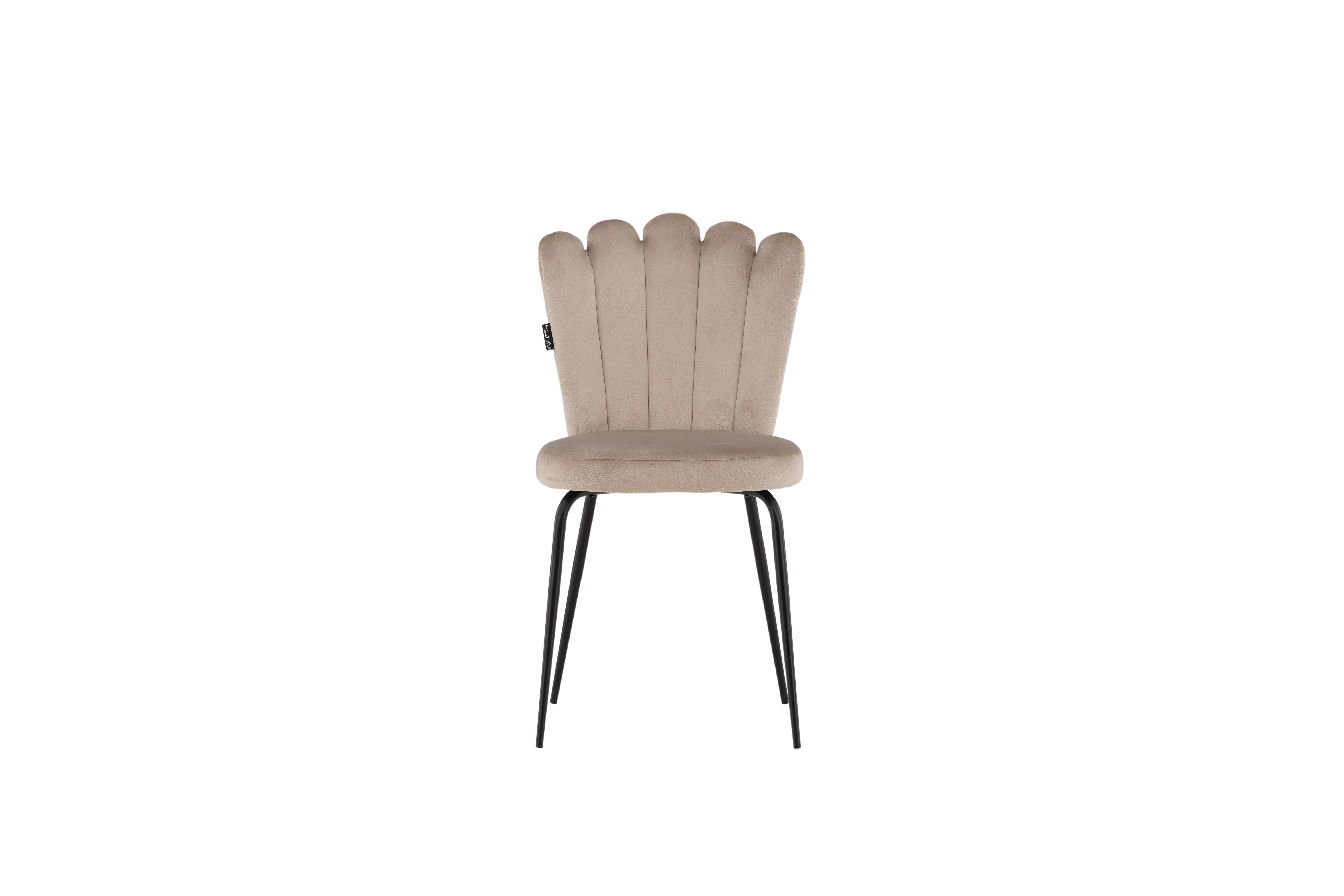 Venture Design Limhamn Spisebordsstol Beige Fløjl Og Sort Stål