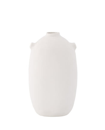 Venture Design Madi Vase  Rund Offwhite Stentøj  17x17x28h