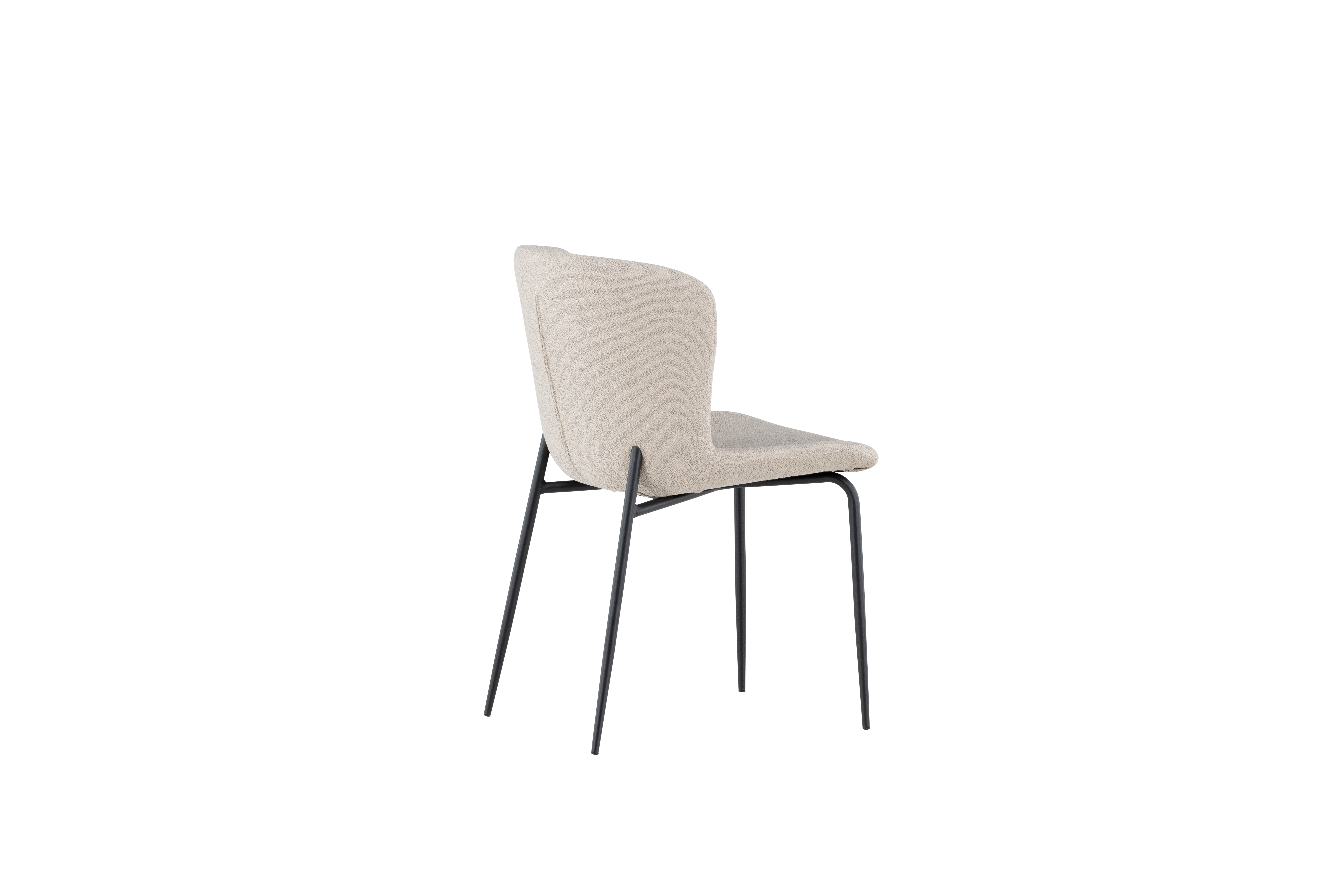 Venture Design Modesto Spisebordsstol Beige Bouclé Og Sort Stål