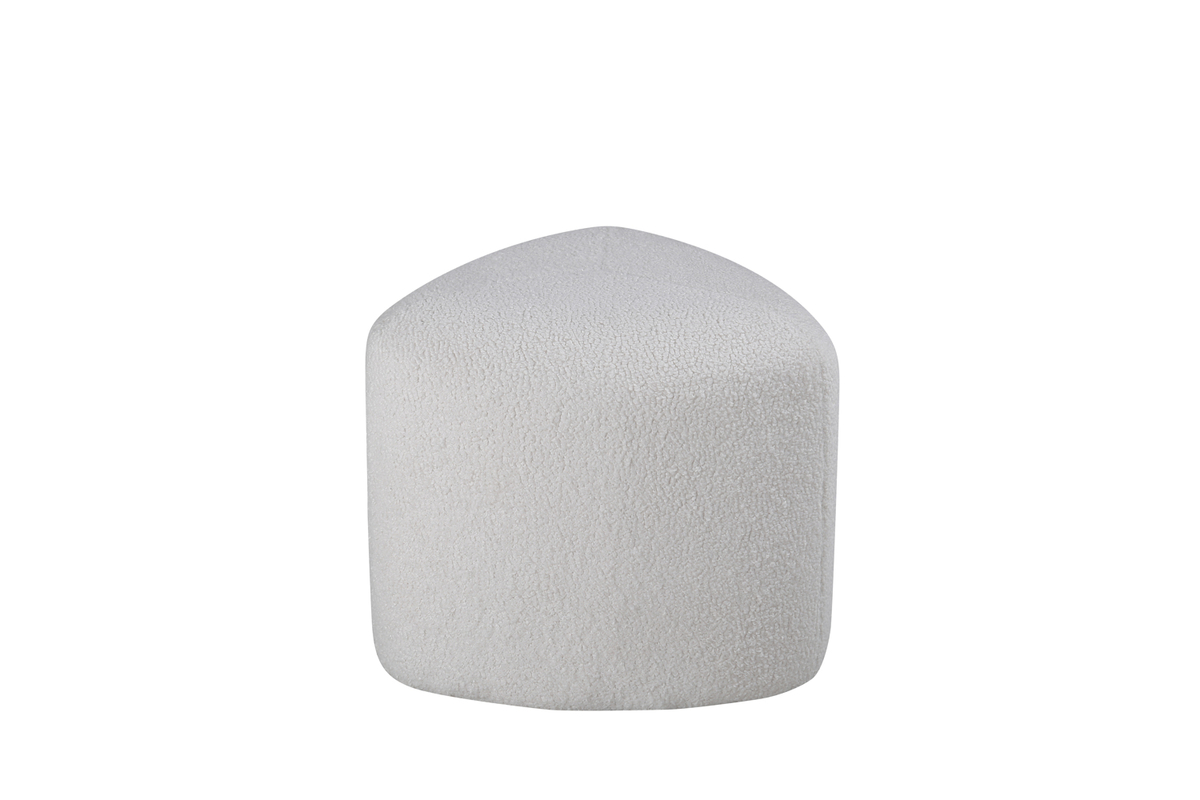 Venture Design Peg Puf  Trekantet Hvid Bamsestof Polyester