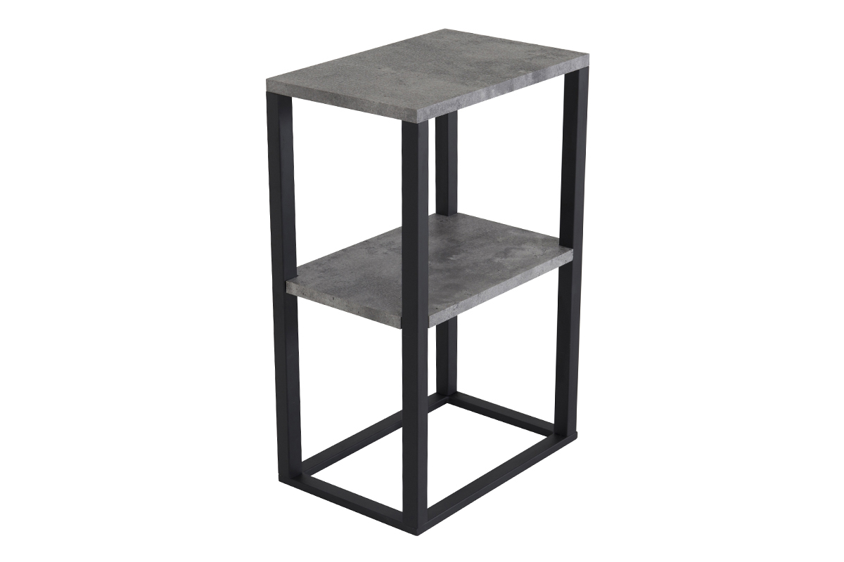 Venture Design Rise Sidebord       Hylde Betongrå Papirlaminat Og Sort Stål  45x30