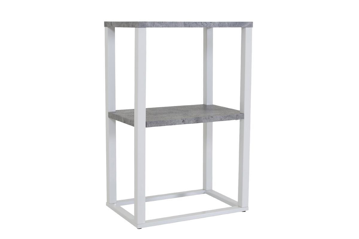 Venture Design Rise Sidebord  Rektangulær Betongrå Papirlaminat Og Hvid Stål  45x30