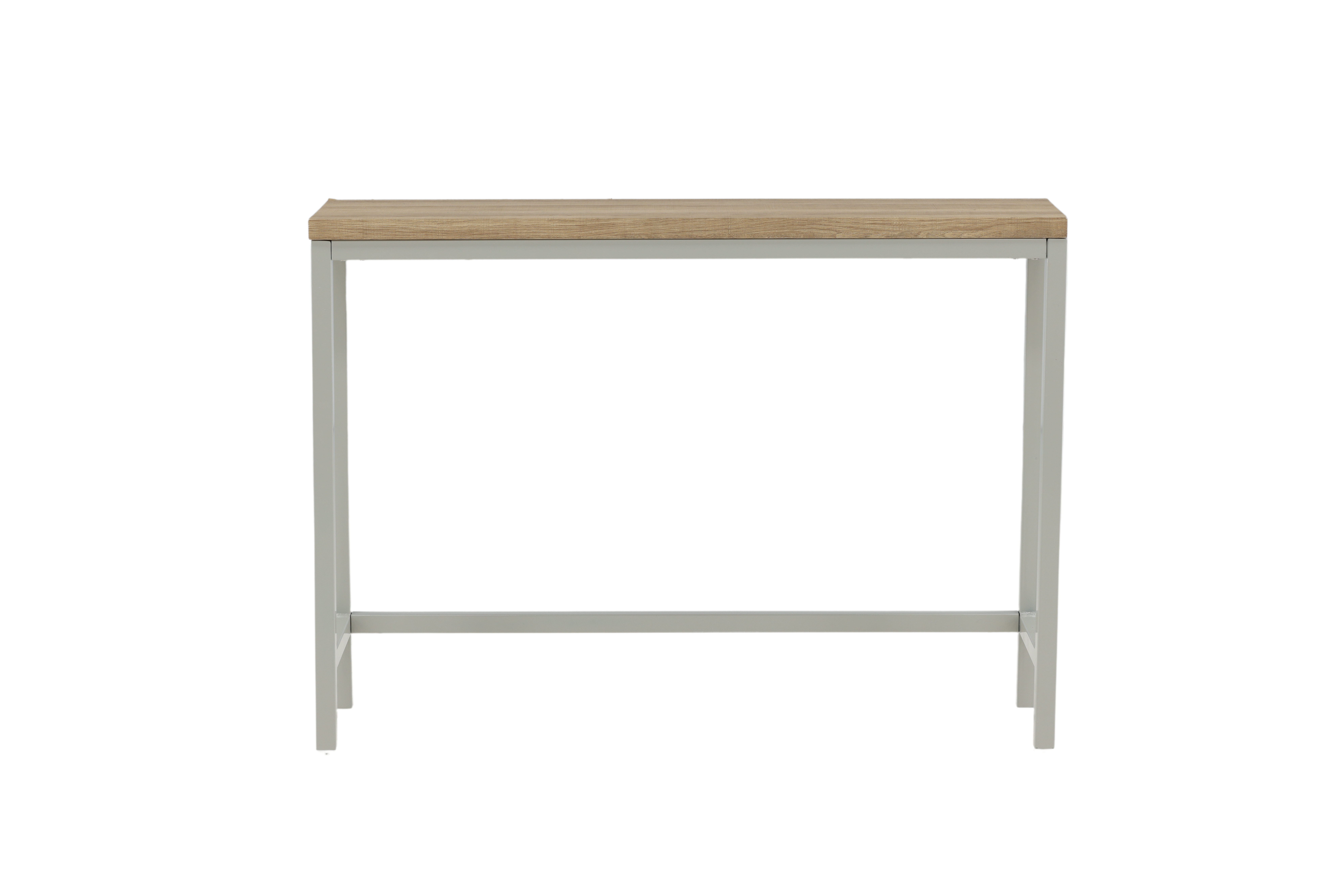 Venture Design Rise Sidebord  Rektangulær Natur Askepapirlaminat Og Grå Stål  110x30