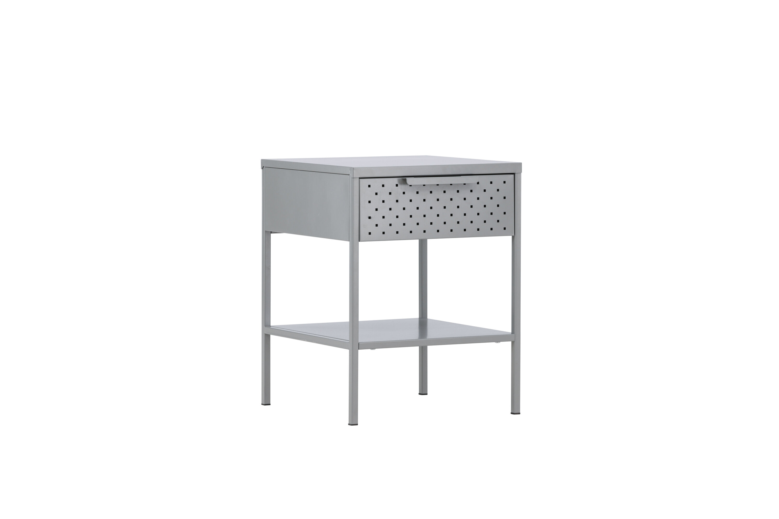 Venture Design Sacramento Sengebord       Hylde Og   Skuffe Lysegrå Stål  40x40