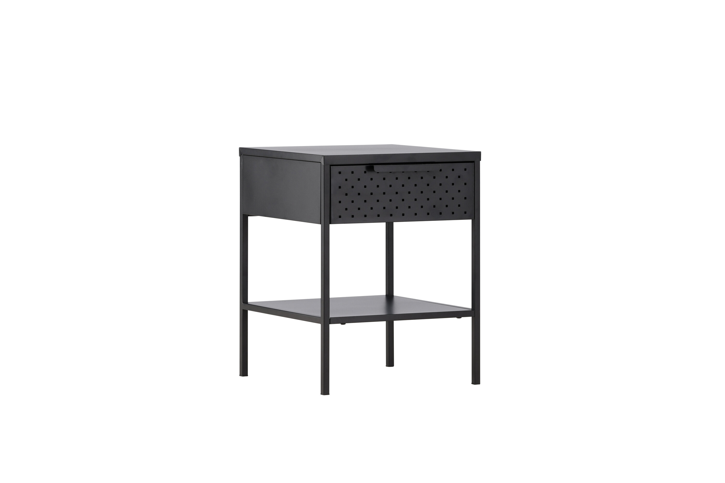 Venture Design Sacramento Sengebord       Hylde Og   Skuffe Sort Stål  40x40