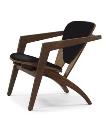 Wegner Butterfly Ge460 Stol Valnød Sort Læder  : Erling Christensen Møbler
