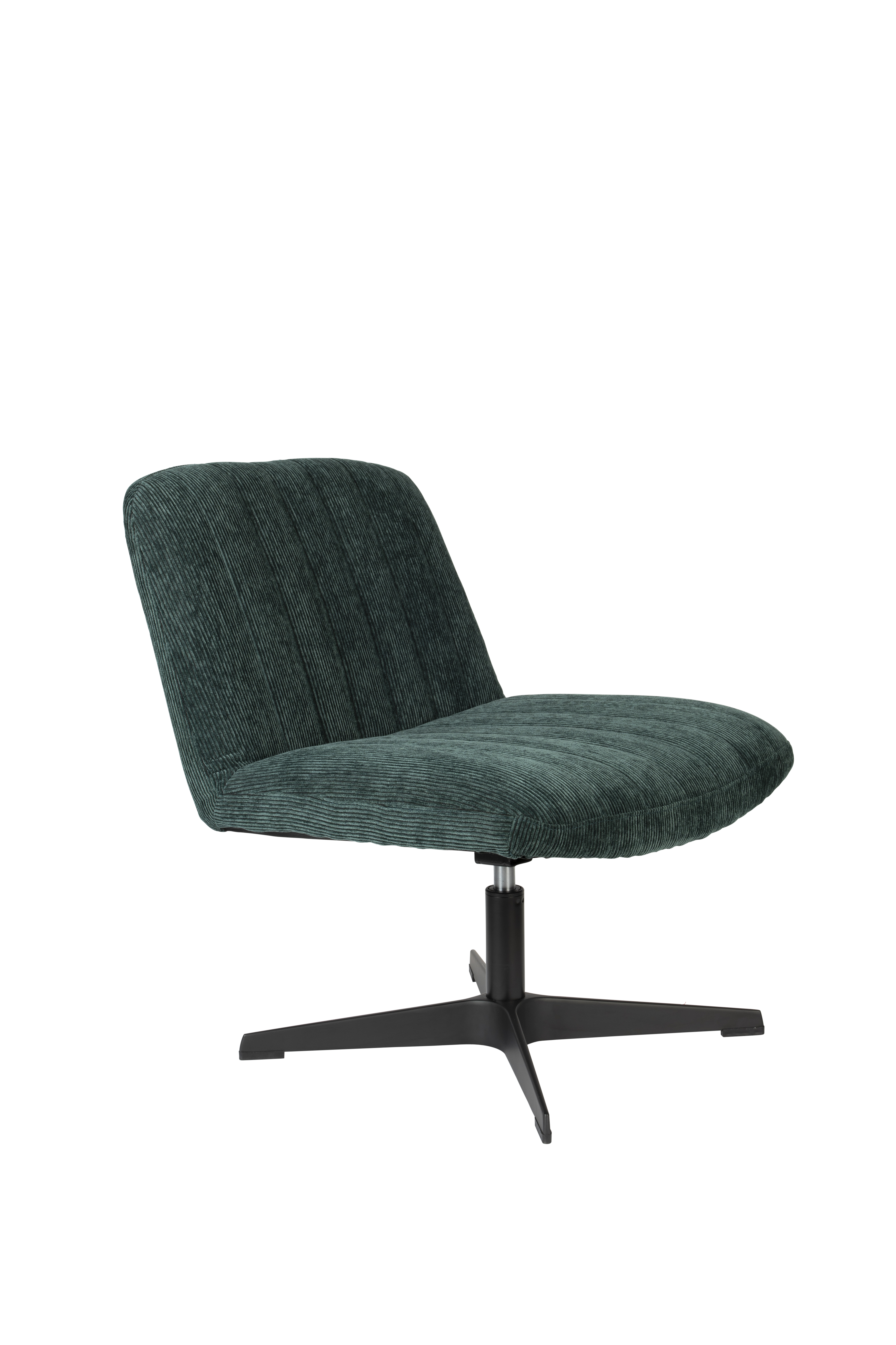 White Label Living Belmond Drejestol Grøn Fløjl Polyester Og Metal