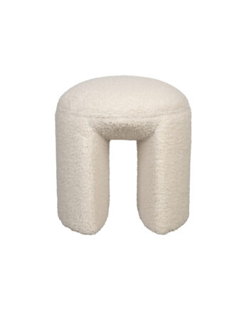 White Label Living Noxx Taburet Hvid Polyester  42x42
