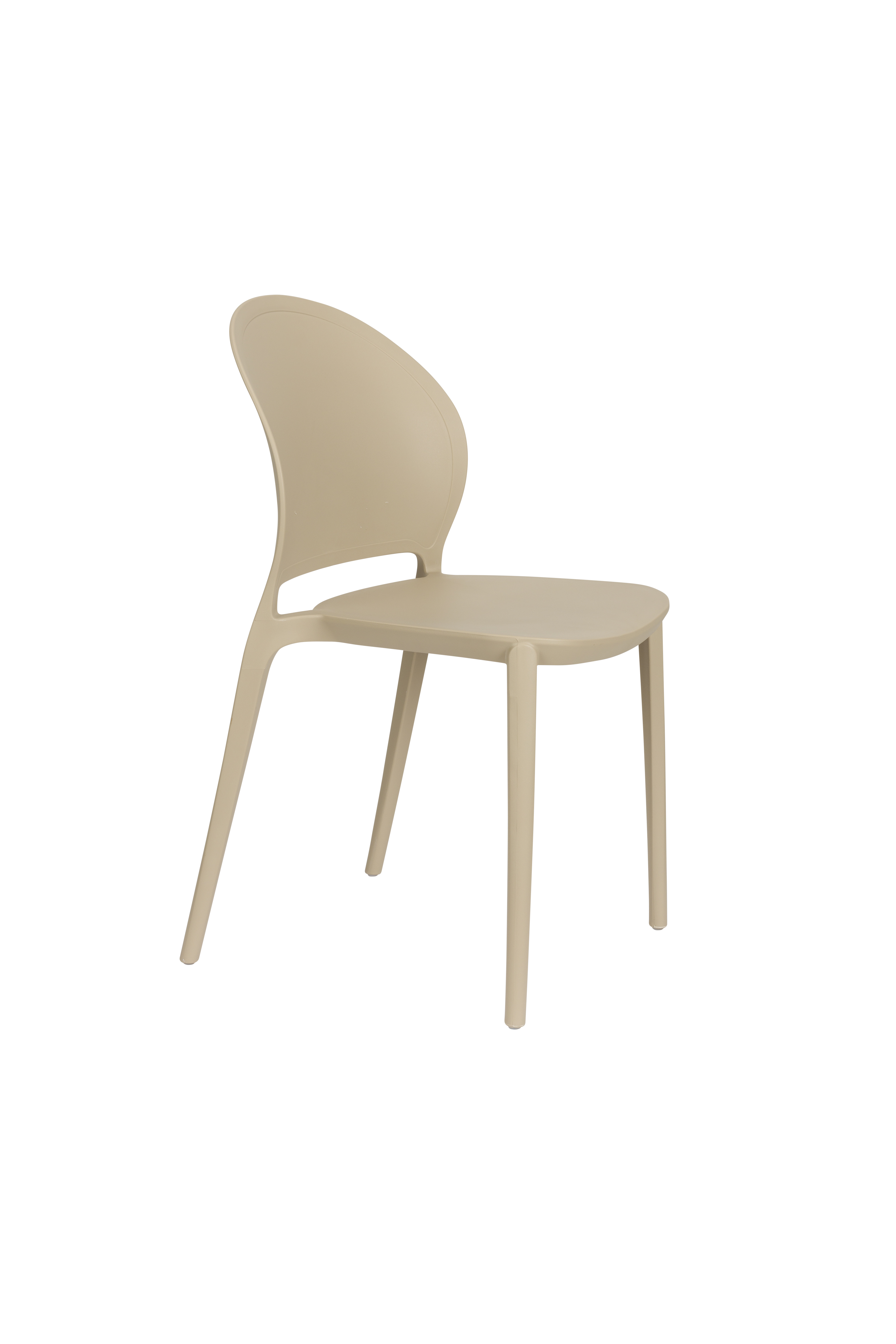 White Label Living Sjoerd Havestol  Stabelbar Beige Polypropylen