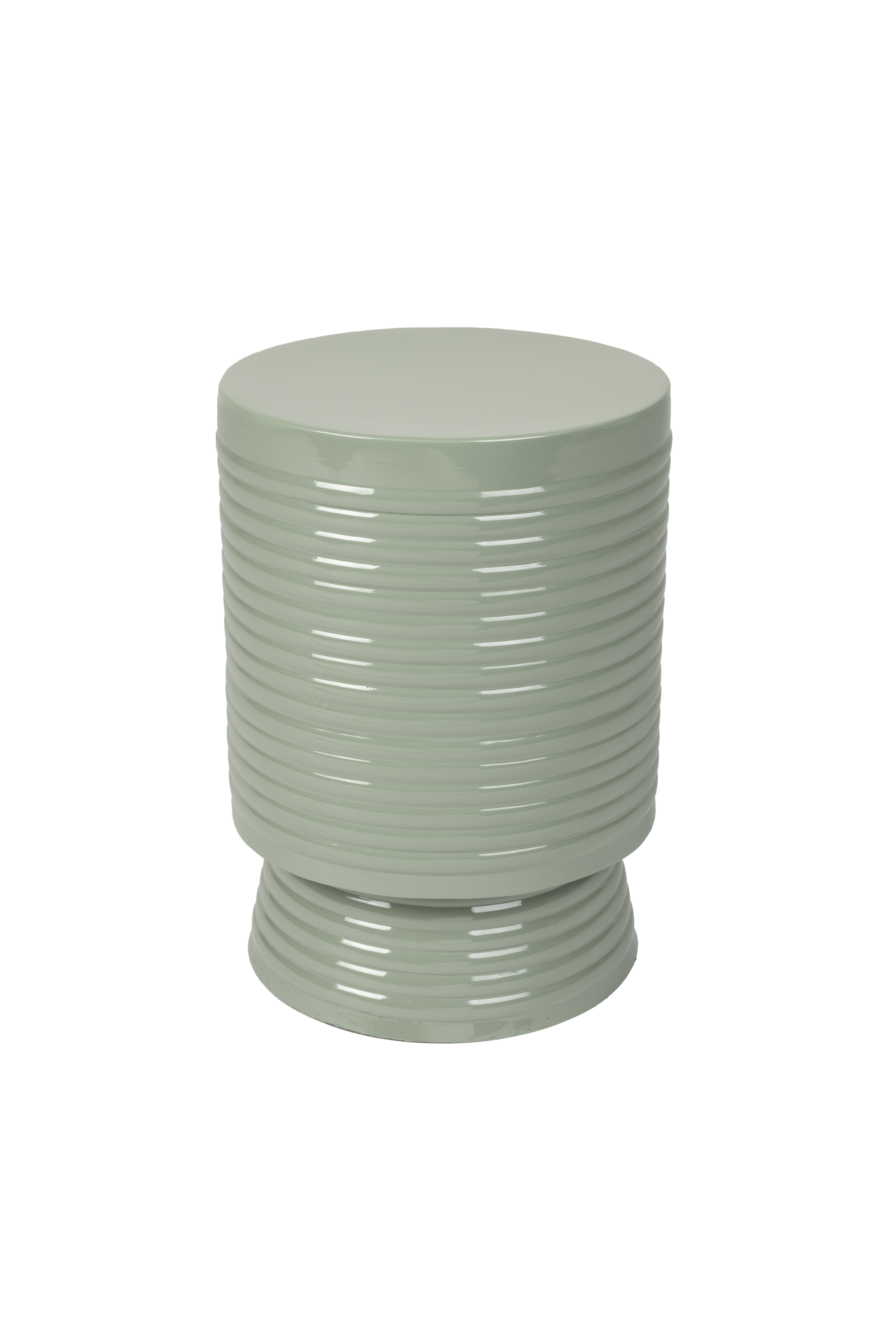 White Label Living Sven   Sidebord  Rund Grøn Jern  ø25