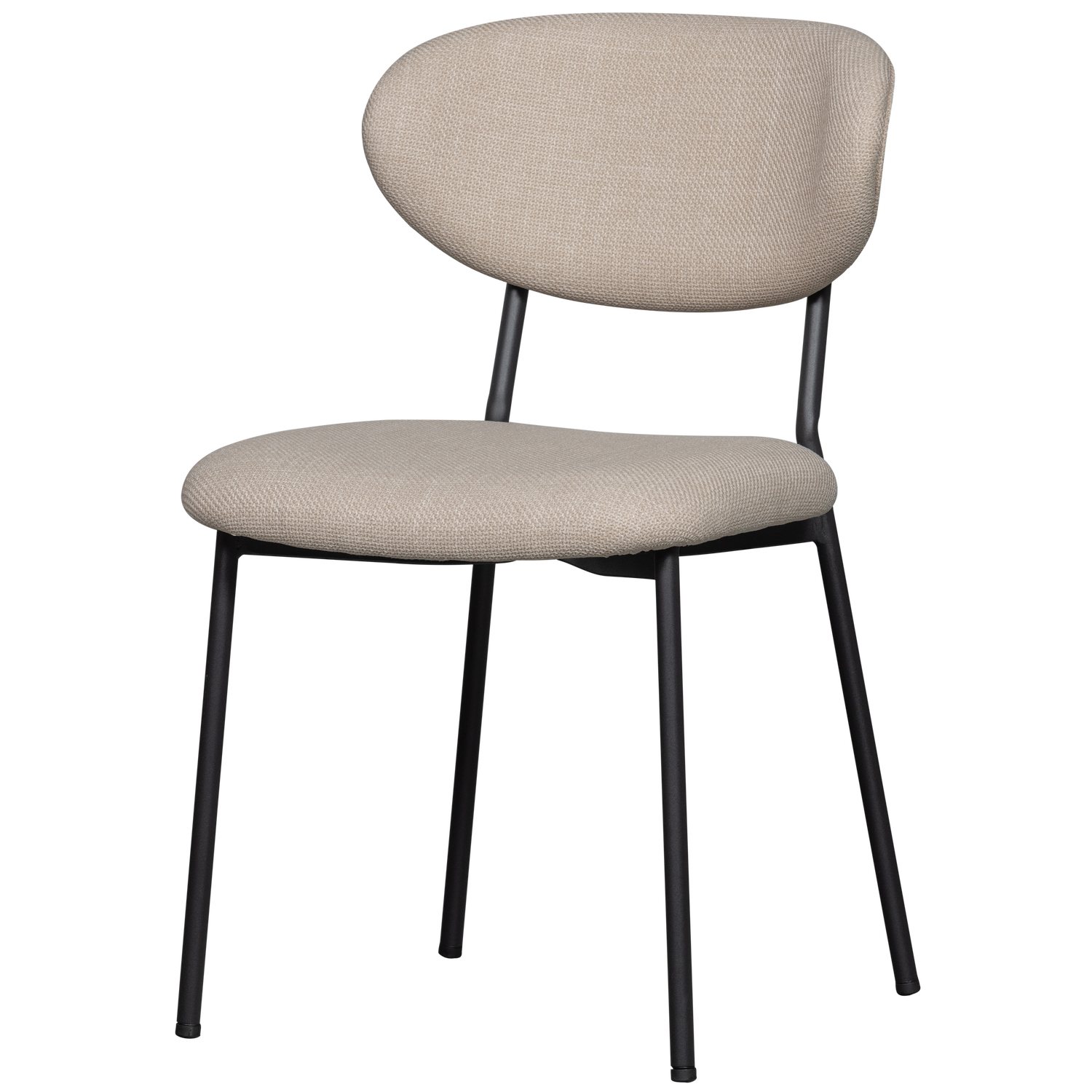 Woood Kjeld Spisebordsstol Natur Polyester Og Sort Metal