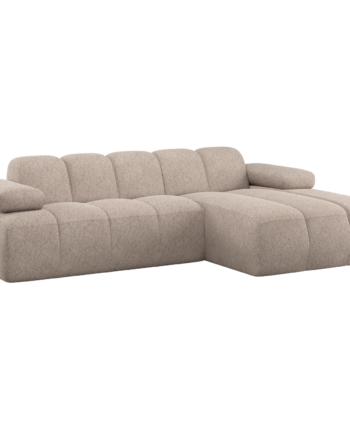 Woood Mojo Sofa     Chaiselong  Højre Mørk Sand Uld